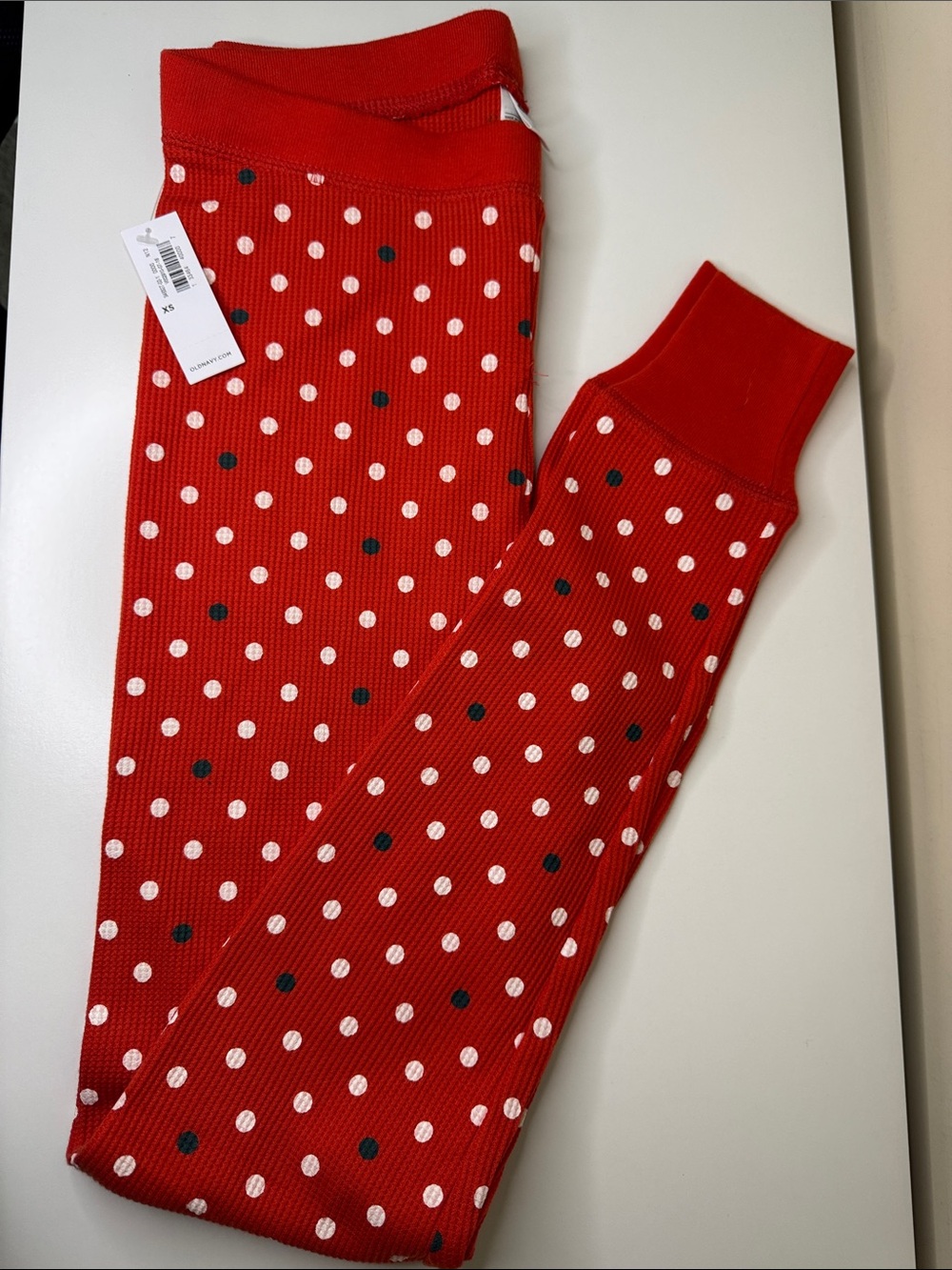 Old Navy Red Polka Dot Thermal Pajama Pants